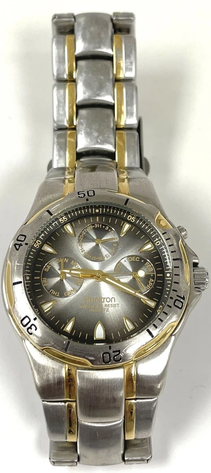 Armitron Two Tone Men's Chronograph Dress Watch 129.0g - image 3 of 4