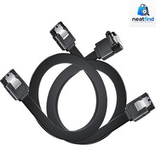 SATA III Data Transmission Cables 2 Pack   6Gbps with Durable Right Angle Design