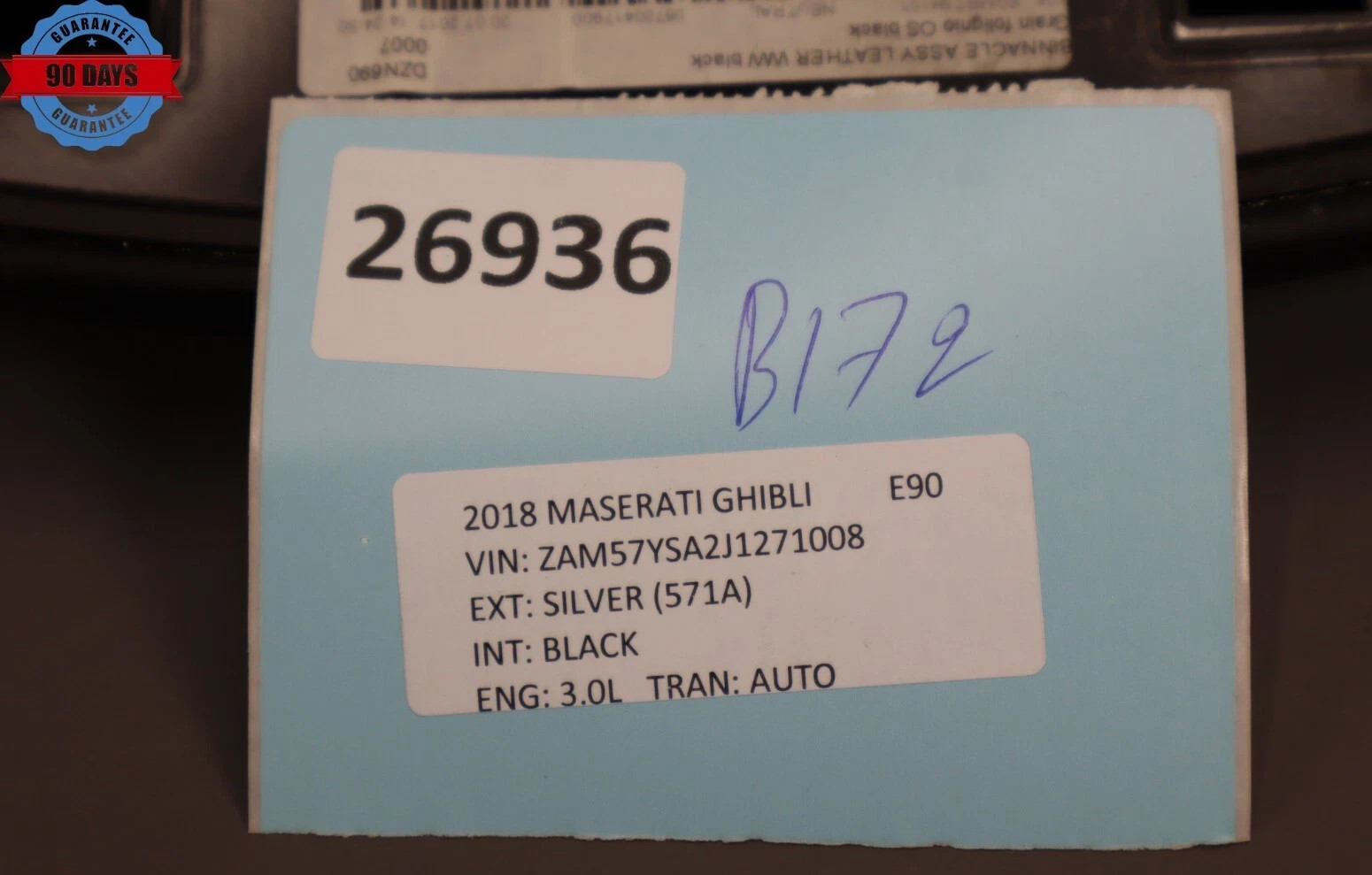 Maserati Ghibli 2014-2019 Dash trim bezel P/N 670010828
