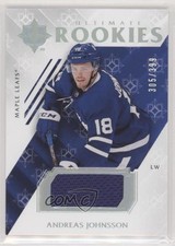 2018 Upper Deck Ultimate Collection Rookies Jerseys 305/399 Andreas Johnsson a3i