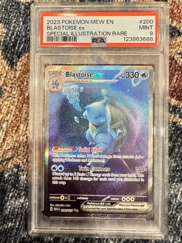 Blastoise ex 200/165 PSA 9 Special Illustration Pokemon 151 Scarlet & Violet TCG