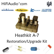 Heathkit A-7 amp restoration kit upgrade recap filter capacitor rebuild