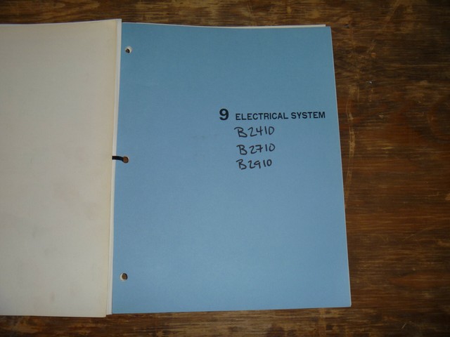 Kubota B2410 B2710 B2910 Tractor Electrical Wiring Diagram Manual | eBay