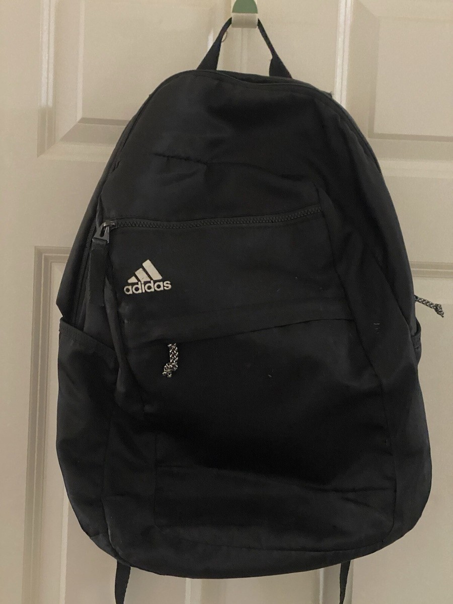 Adidas Three Stripe Backpack Black 12" X 18" | eBay Adidas Three Stripe Backpack Black 12" X 18" | eBay