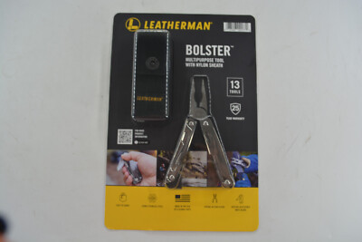 Leatherman Bolster Multipurpose Tool with Nylon Sheath, Stainless, 13 Tools in 1