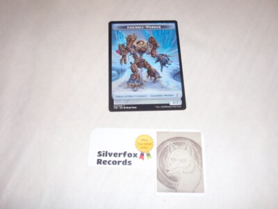 Magic The Gathering Commander Official TSR Assembly-Worker Token Card Cool!