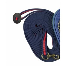 Centaur Soft Webbing Padded Lunge Line with Rubber Stopper, Brass Snap - 25 Feet