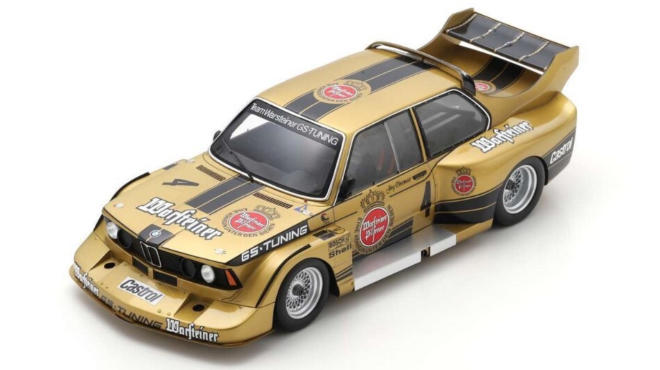 Model Car Scale 1:18 Spark BMW 320 No.4 DRM NORISRING 1977 OBERMORSER Racing