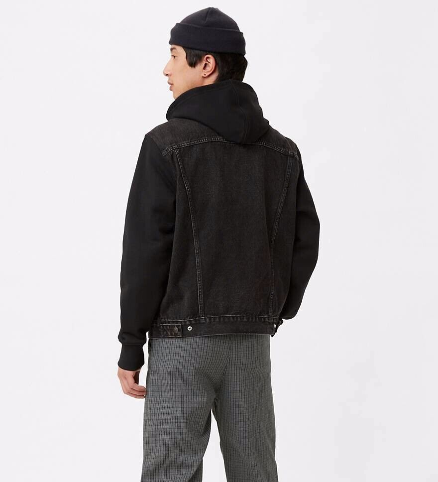 LEVIS Vintage Fit Hybrid Hooded Denim Trucker Hoodie Jean LEVIS Vintage Fit Hybrid Hooded Denim Trucker Hoodie Jean