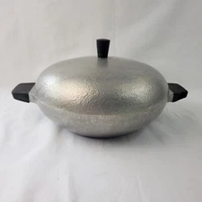 2 Quart Hammered Aluminum Hammercraft Roaster Club Pot w/Lid Dutch Oven Vintage 