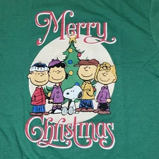 Charlie Brown and the peanuts merry Christmas t shirt mens size medium 