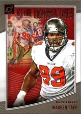 2018 Donruss #AGK-9 Warren Sapp All-Time Gridiron Kings