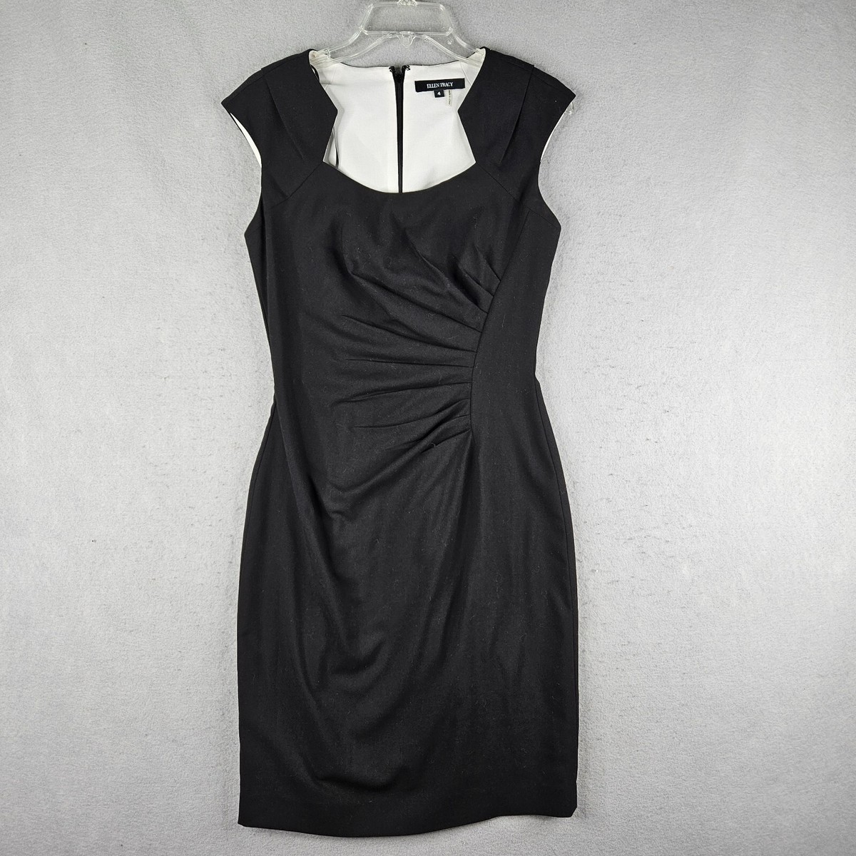 ellen tracy black dress SLEEVELESS DRESS WITH PLEATED POPLIN SKIRT main image 0