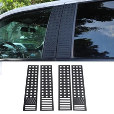US Flag Window B Pillar Post Trim Cover Accessories For Ford F150 2009-14 Black