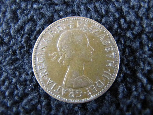 vintage 1958 half penny elizabeth ii dei gratia regina f d coin