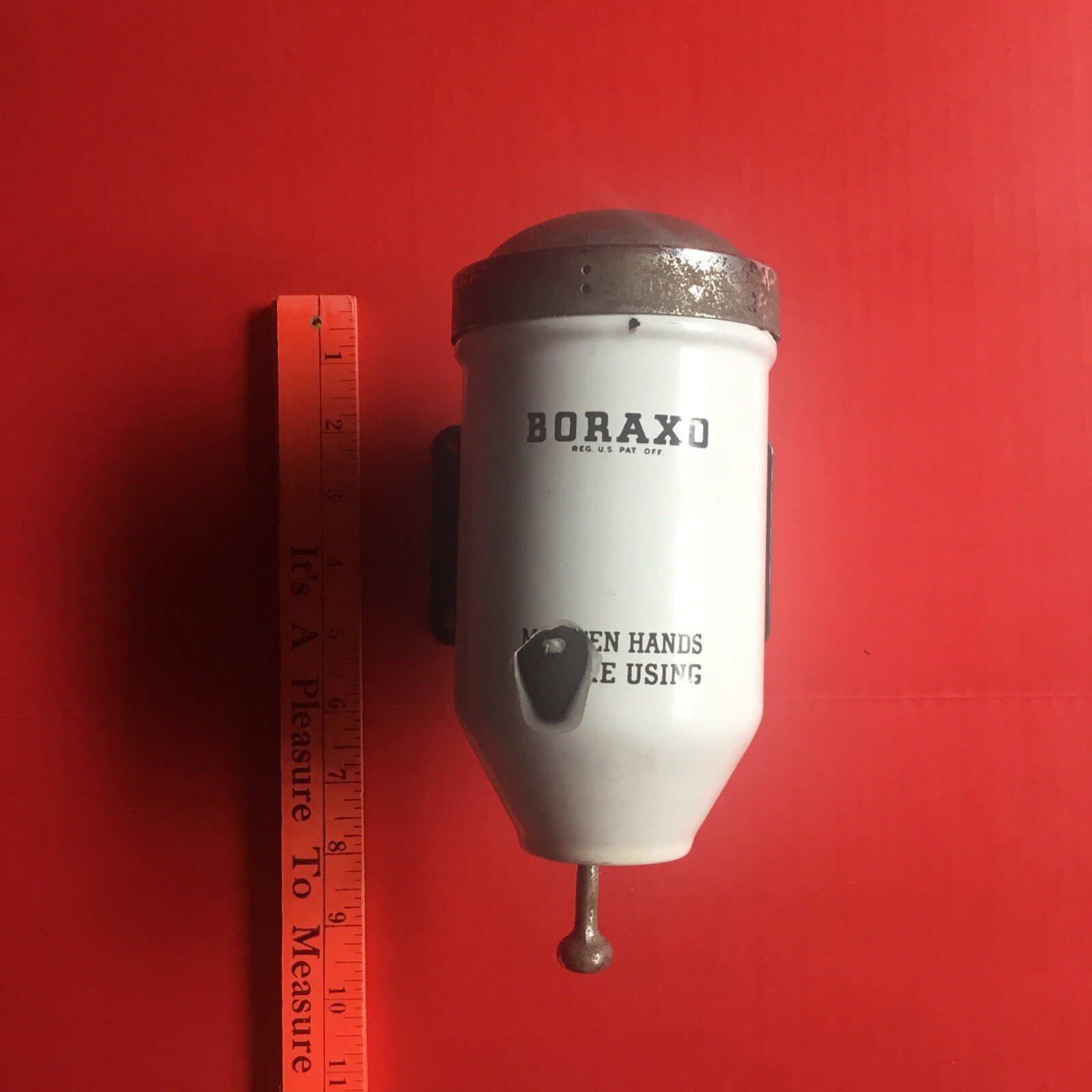 BORAXO POWDERED HAND SOAP DISPENSER, VINTAGE PORCELAIN eBay