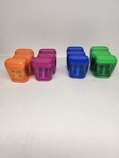 12pcs Colored Pencil Sharpener Manual Pencil Sharpener Dual Holes
