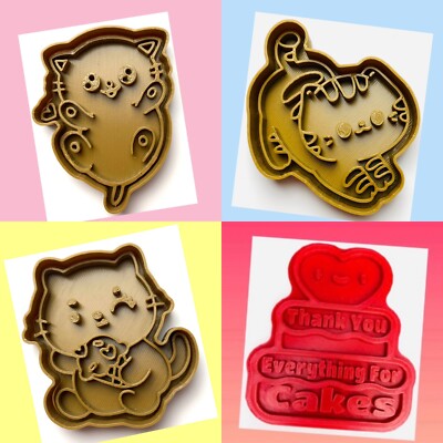 3er Set Kätzchen Katzen Ausstechformen