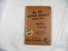 CAT Caterpillar NO 112  MOTOR GRADER PARTS MANUAL BOOK 3M1-117
