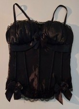 * Damen Gothic Dessous Burlesque Corsage Vollbrust Trainer Korsett Korsage S