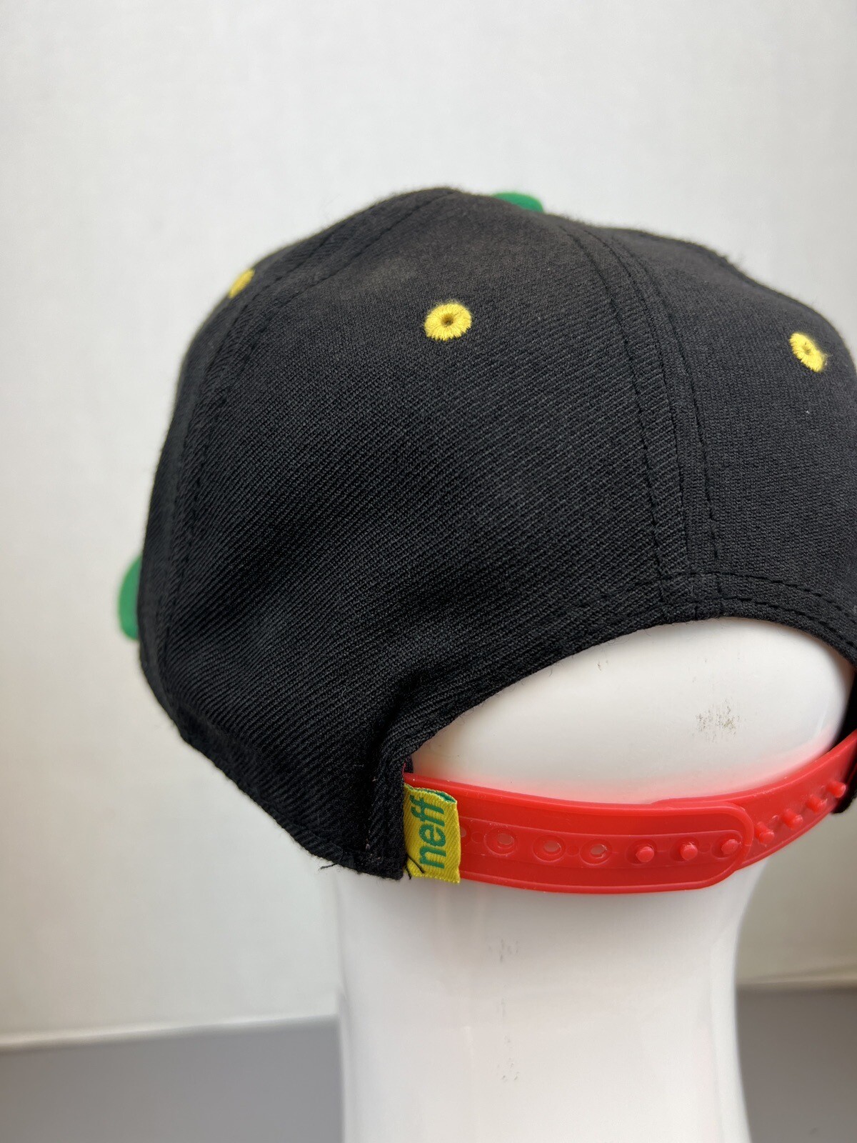 NEFF Hat Snapback Cap Adjustable Strap Black Embr… - image 5