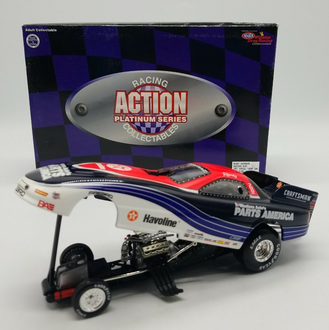 Action Platinum RANDY ANDERSON Western Auto 1997 Pontiac Funny Car
