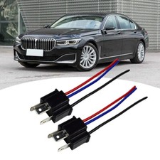4PCS 9003 H4 LED Headlight Fog Lamp Bulb Socket Adapter Connector Male Plug Kit