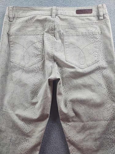 Calvin Klein Jeans Women’s Legging Gray Size 29/8 Snake Print Straight Mid Pants - Picture 7 of 12