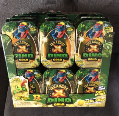 TREASURE X DINO GOLD SERIES 2 FULL BOX OF (12) BLIND BOXES SEALED FREE SHIPPING 