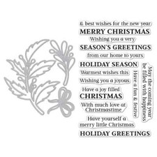 Hero Arts Stamp  Cut XL "HOLLY BERRIES" Clear Stamps With Dies Bundle 2022