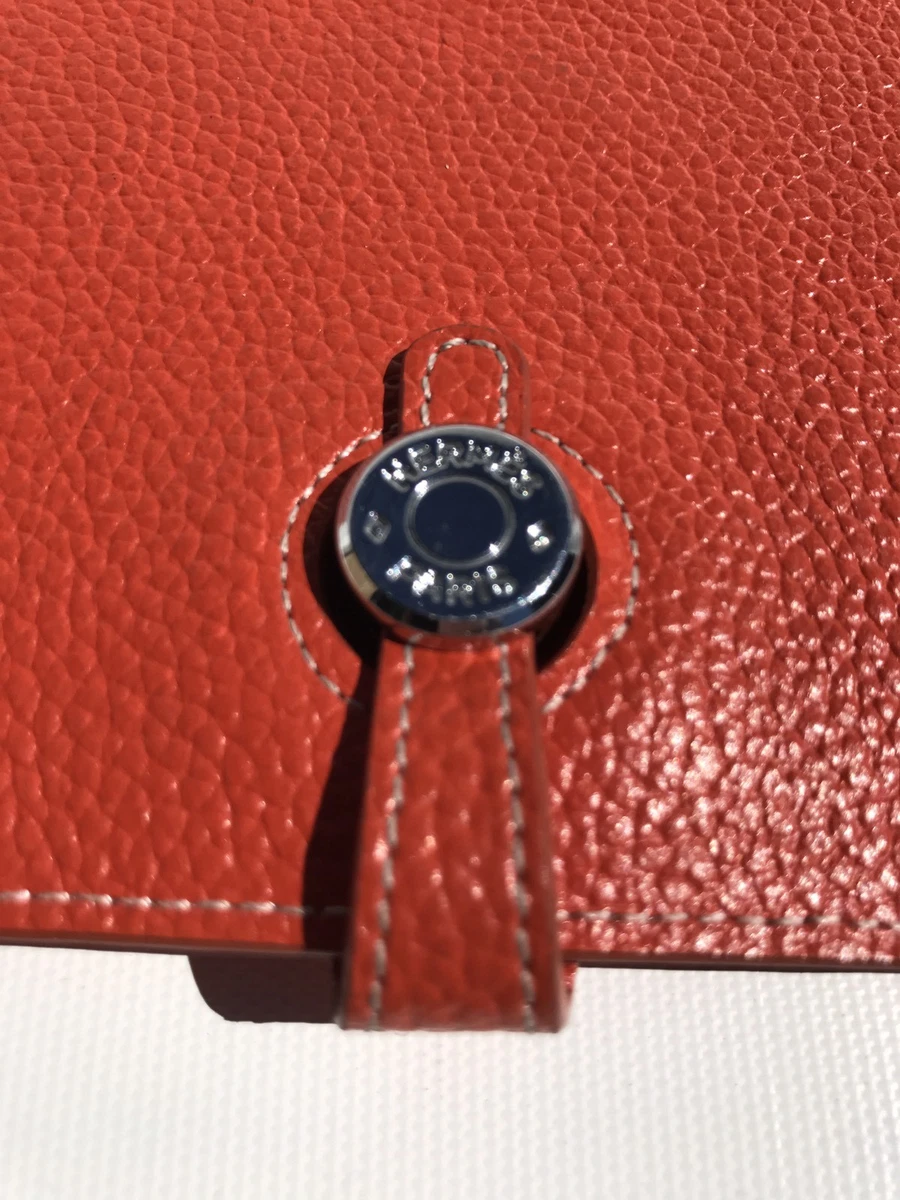 Dogon leather wallet Hermès Orange in Leather - 12150283