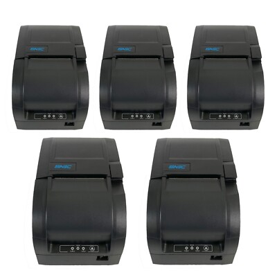 LOT OF 5 SNBC BTP-M300 Impact Dot Matrix POS Receipt Printer USB Ethernet