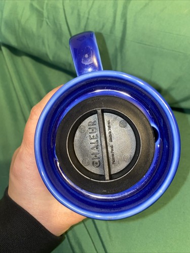 Starbucks Venti COBALT Blue Siren Mermaid Tall Coffee Travel Mug Ceramic Cup Lid - Picture 3 of 4