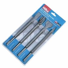 SDS Plus Chisel Set 4pcs Flat Pointed Groove Gouge Drill Hammer 250mm