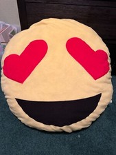 emoji heart eyes pillow