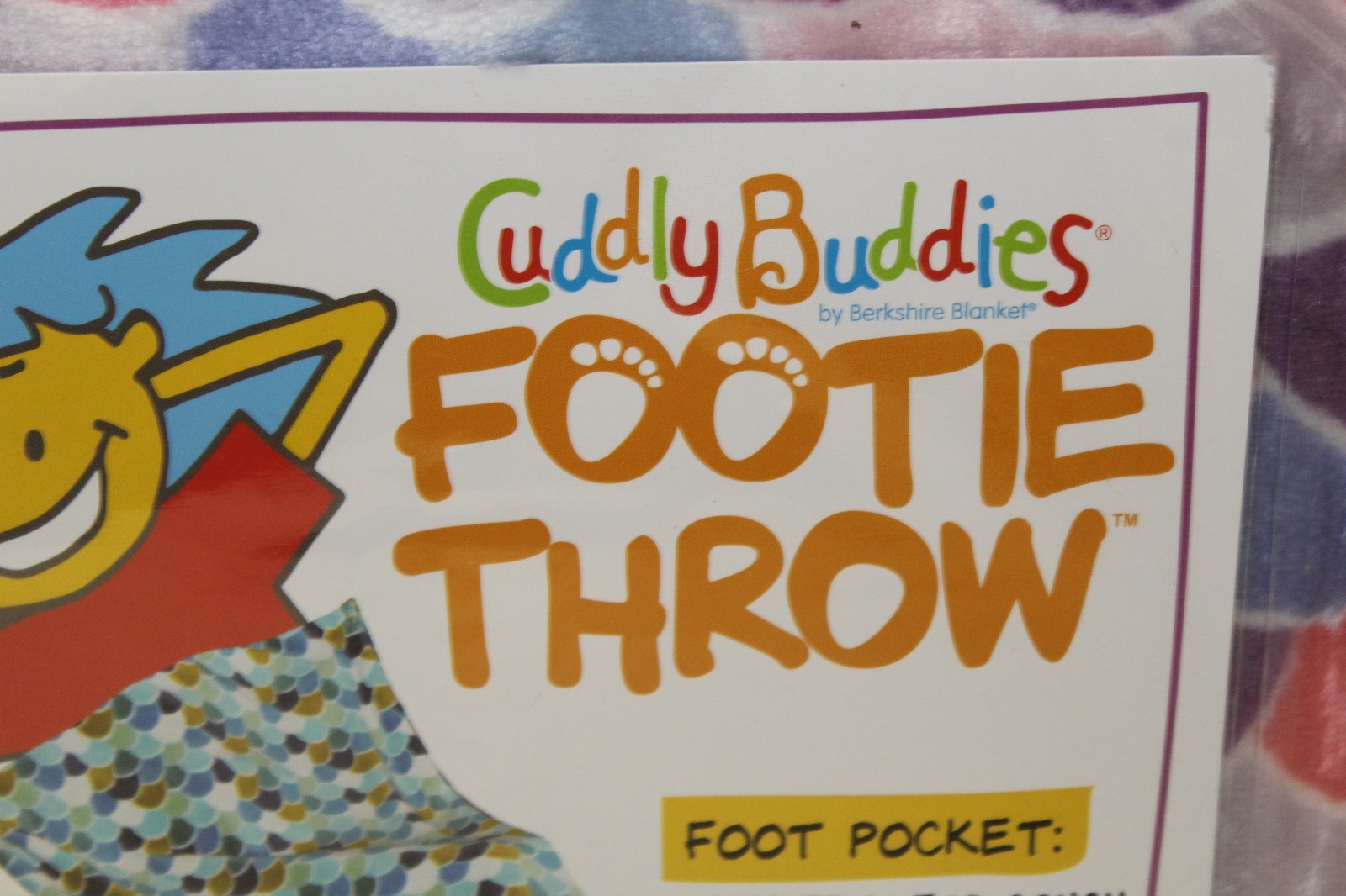 New Berkshire Blanket Cuddly Buddies Footie Throw Mermaid Tail 44 x 50