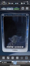 Topps Star Wars Digital Card Trader Standard Fan's Choice 6 Yoda Insert Award