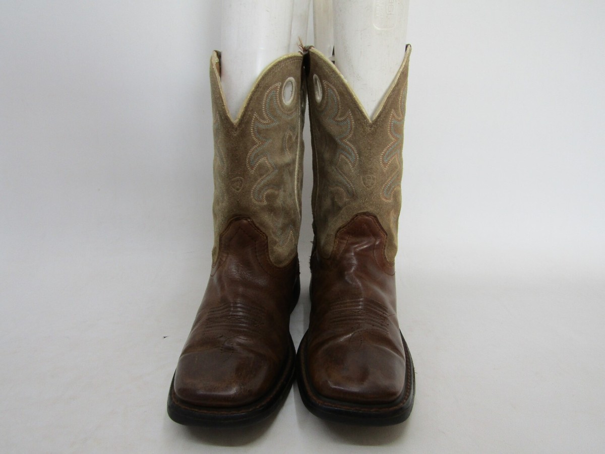 Ariat Mens Size 6 D Brown Suede Leather Buckaroo Cowboy Western Boots Ariat Mens Size 6 D Brown Suede Leather Buckaroo Cowboy  main image 2