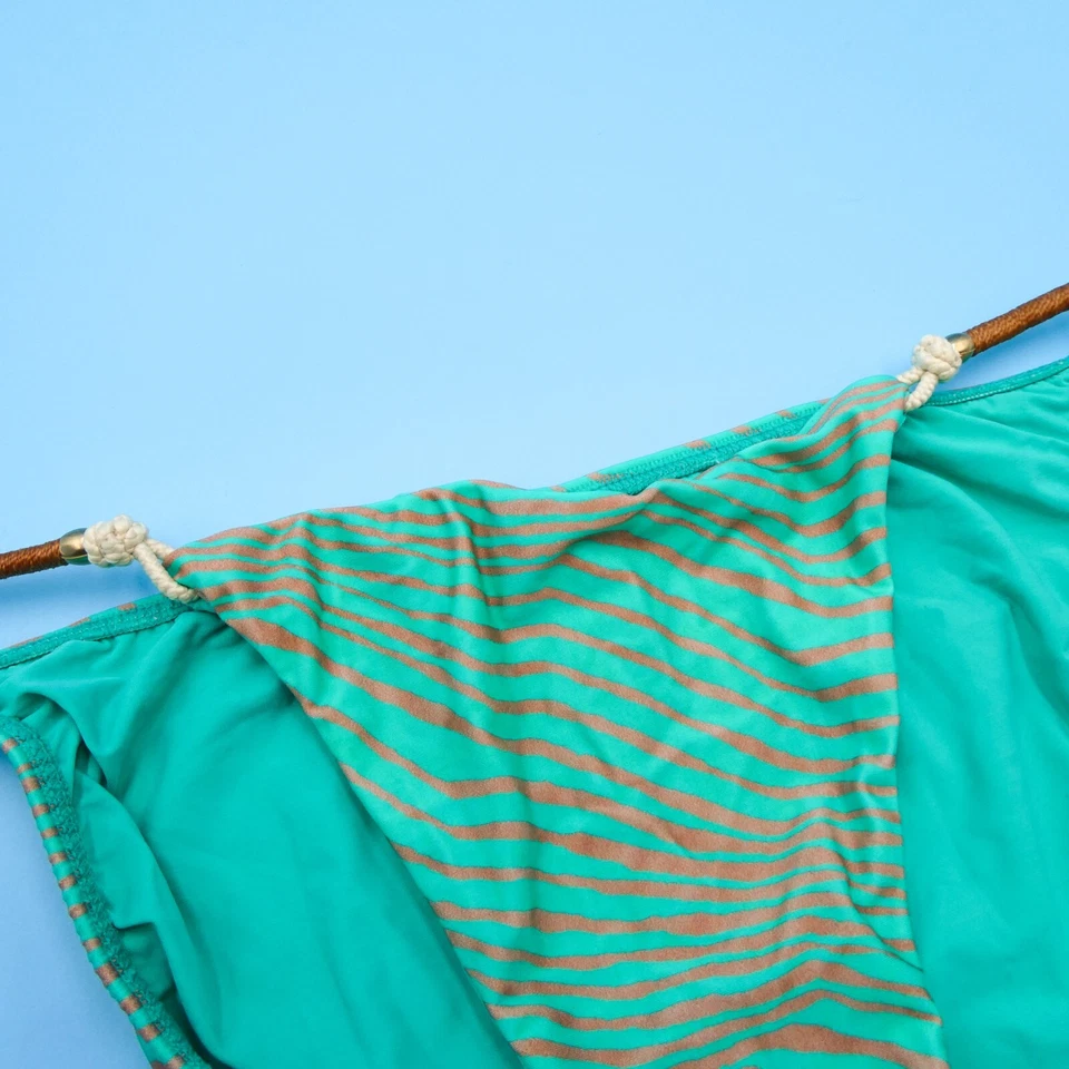 Traje de baño Vix Paula Hermanny turquesa grande brasileño corbata playa parte inferior de baño nuevo Foto 4 de 4