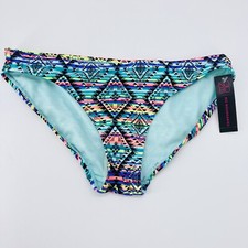 NOBO Swimwear Bikini Bottom Vibrant Colors Teal New w/Liner Juniors Small 3-5 