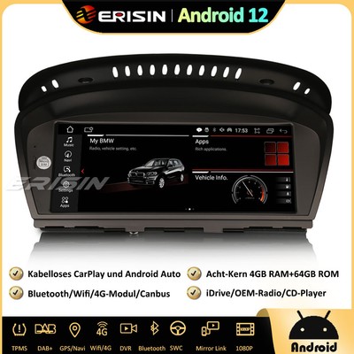 8.8''IPS Android 12 Autoradio GPS BMW 3er E90 E91 E92 E93 5er E60 E61 E63 E64 CCC