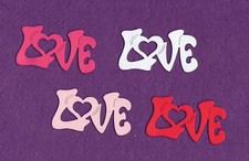 LOVE  12 die cuts scrapbook cards