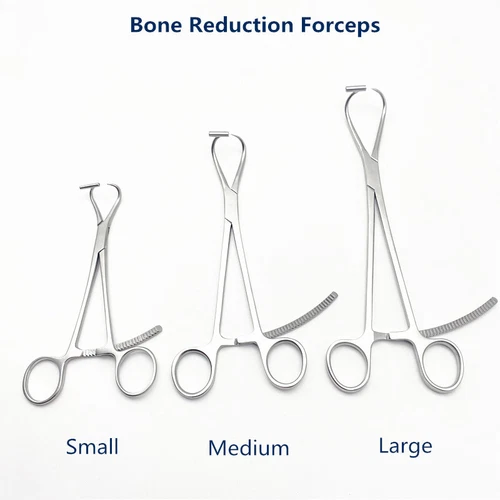 Orthopedic Pointed reduction forceps with guide hole bone reduction forceps