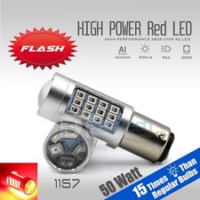 Syneticusa 1157 X 2 Red 2835 Led Bulbs Strobe Safety Alert Brake Tail Park