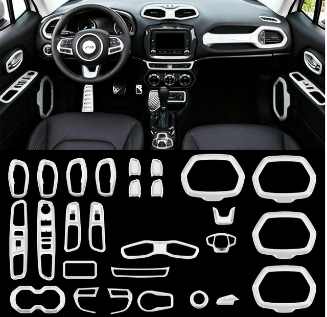 27 Interior Accessories Trim Vent Decoration Cover White Jeep Renegade