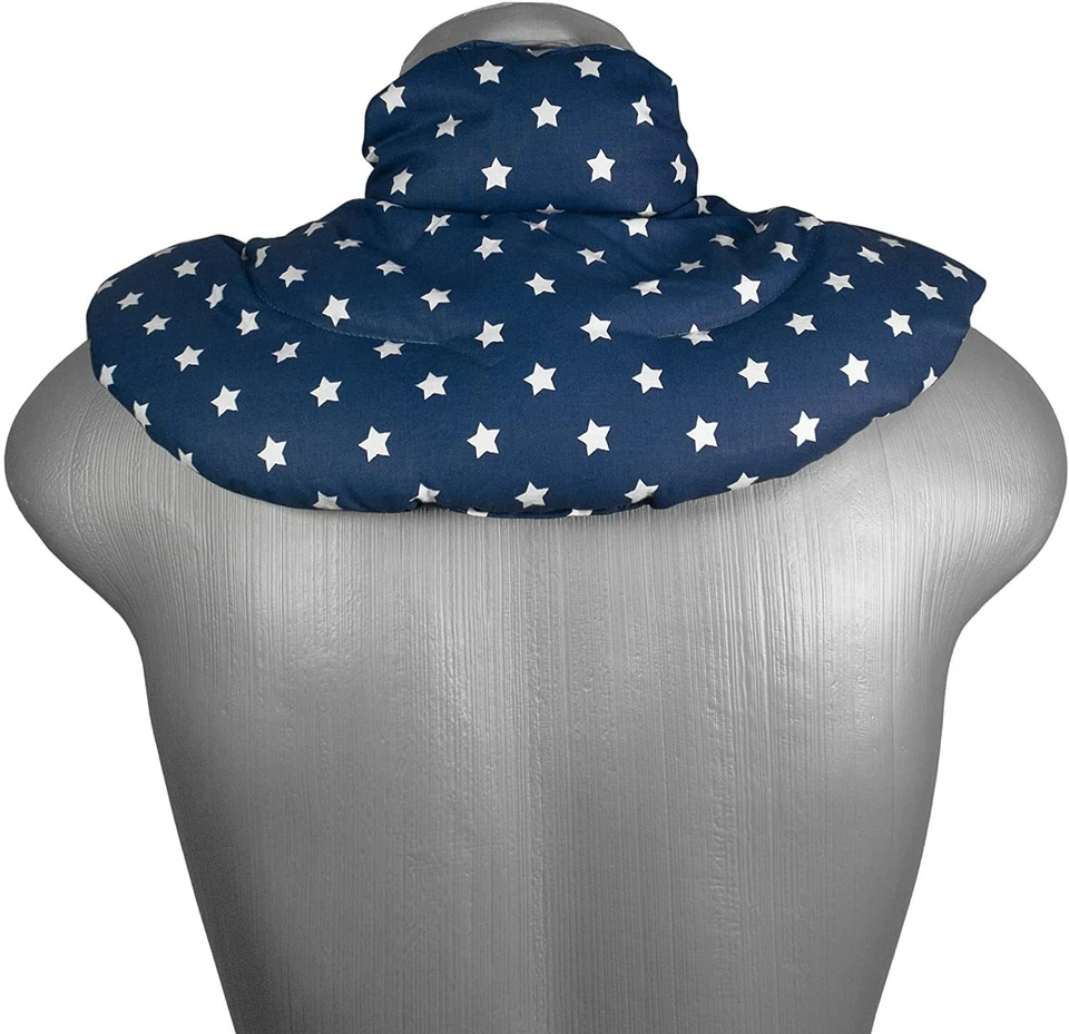 GIRAFFENLAND Cervicale con collo alto stelle-blu; cuscino termico cuscino in grani cuscino cervicale