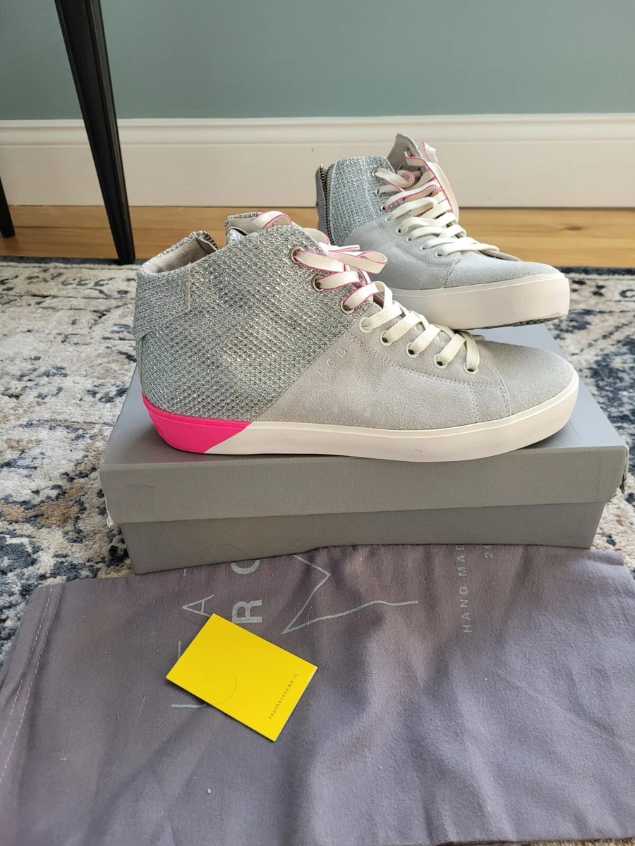 Leather crown high top clearance sneakers