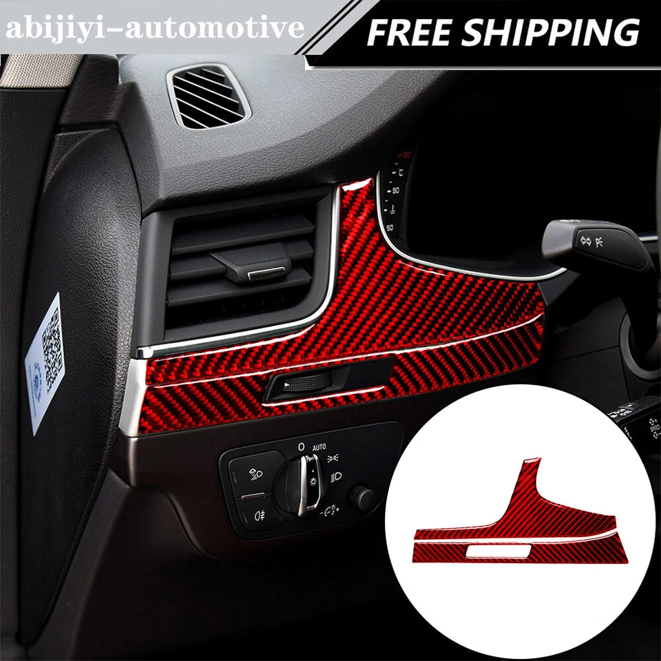 Kit de cubierta interior completo de fibra de carbono rojo 60 piezas para Audi Q7 AQ7 4M 2016-2019 Foto 3 de 4