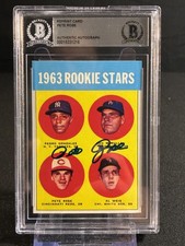 Pete Rose 1963 Topps Reprint Autograph Rookie Card #537 BGS Authentic. rookie card picture