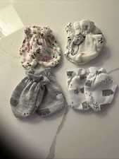 4 Pairs New Born Girl Mittens
